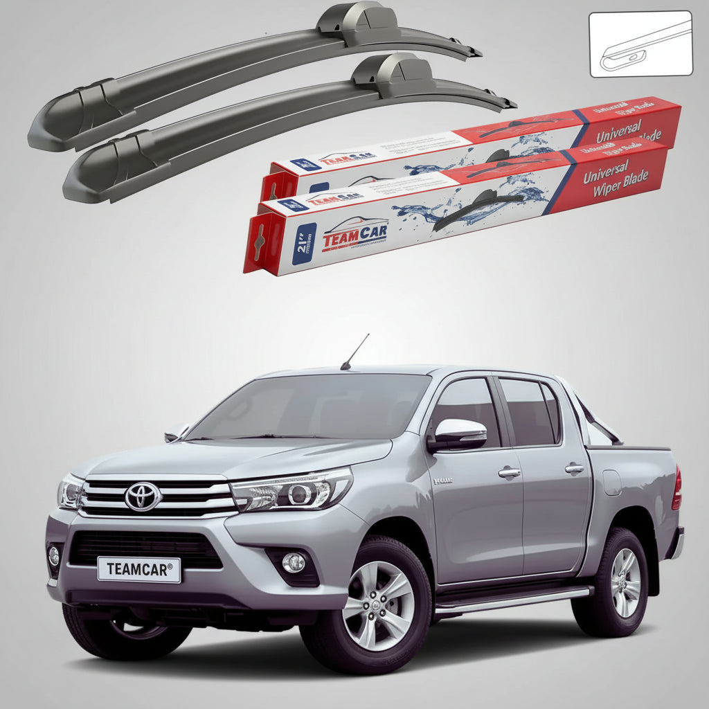 Ștergătoare Toyota Hilux Gen VIII Pick-up 2015-prezent | Set Față Flat – TeamCar®