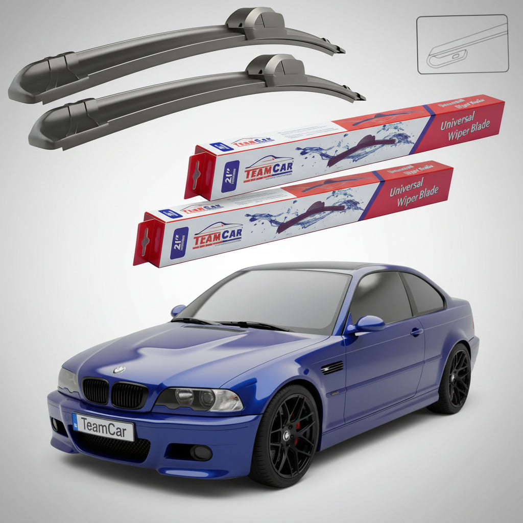 Ștergătoare TeamCar® pentru BMW Seria 3 Coupe (E46) 1999–2006 – Set Față Flat