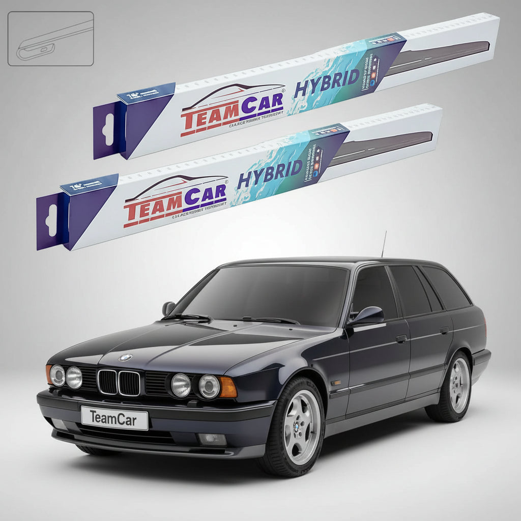 Ștergătoare TeamCar® pentru BMW Seria 5 Touring (E34) 1991–1997 – Set Față Hibrid