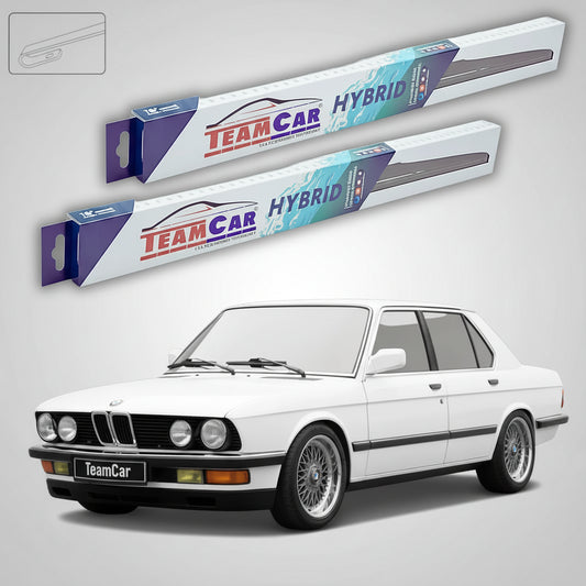 Ștergătoare TeamCar® pentru BMW Seria 5 Sedan (E28) 1981–1987 – Set Față Hibrid