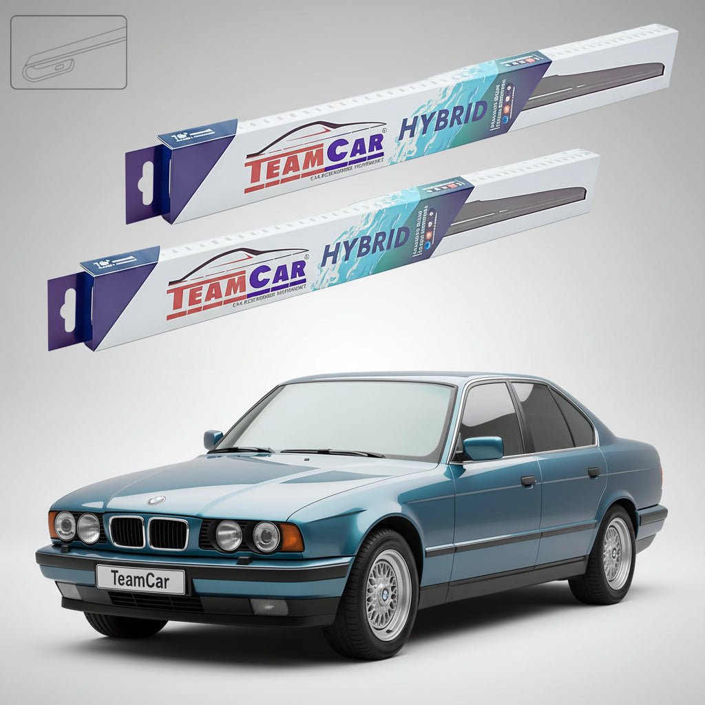 Ștergătoare TeamCar® pentru BMW Seria 5 Sedan (E34) 1987–1995 – Set Față Hibrid