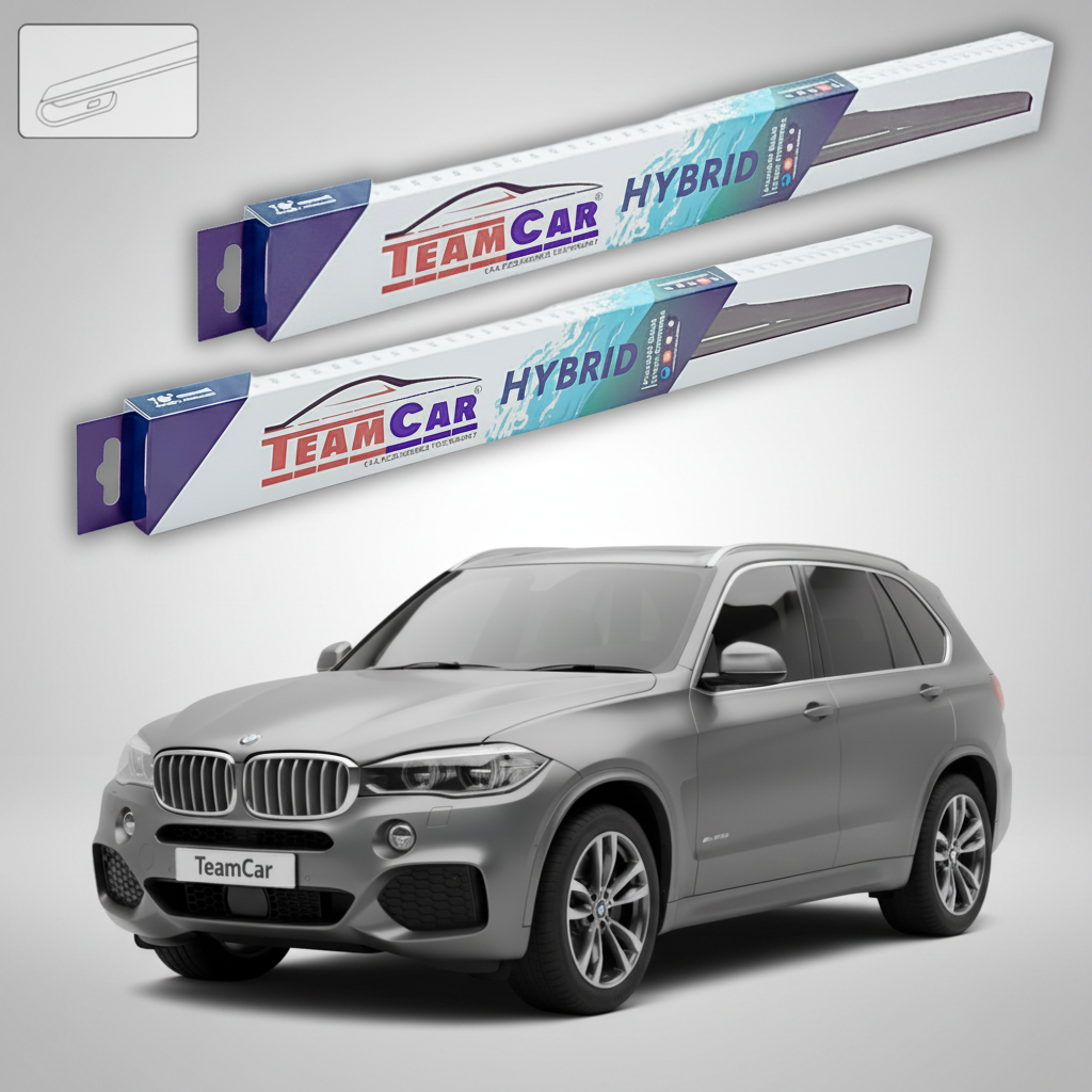 Ștergătoare TeamCar® pentru BMW X5 (F15) / X5 M (F85) 2013–2018 – Set Față Hibrid