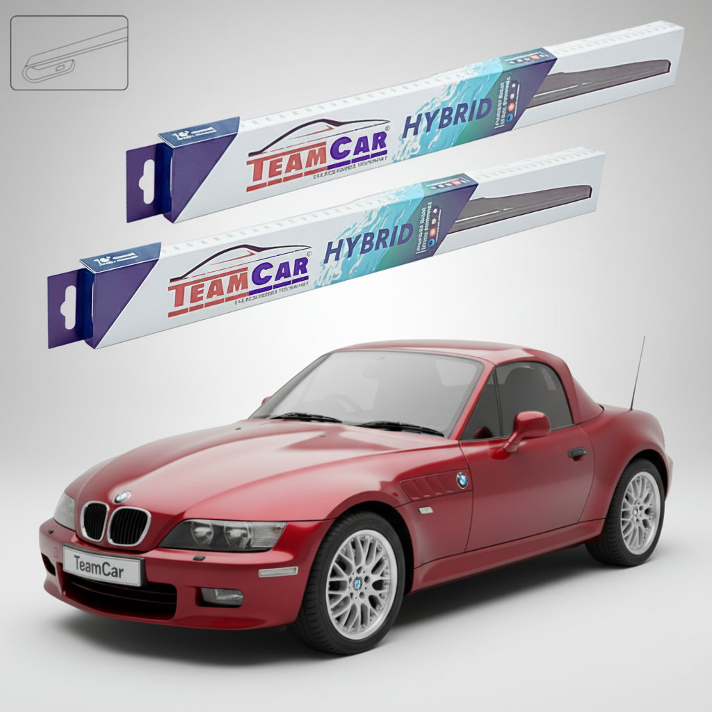 Ștergătoare TeamCar® pentru BMW Z3 Roadster (E36/7) 1995–2003 – Set Față Hibrid