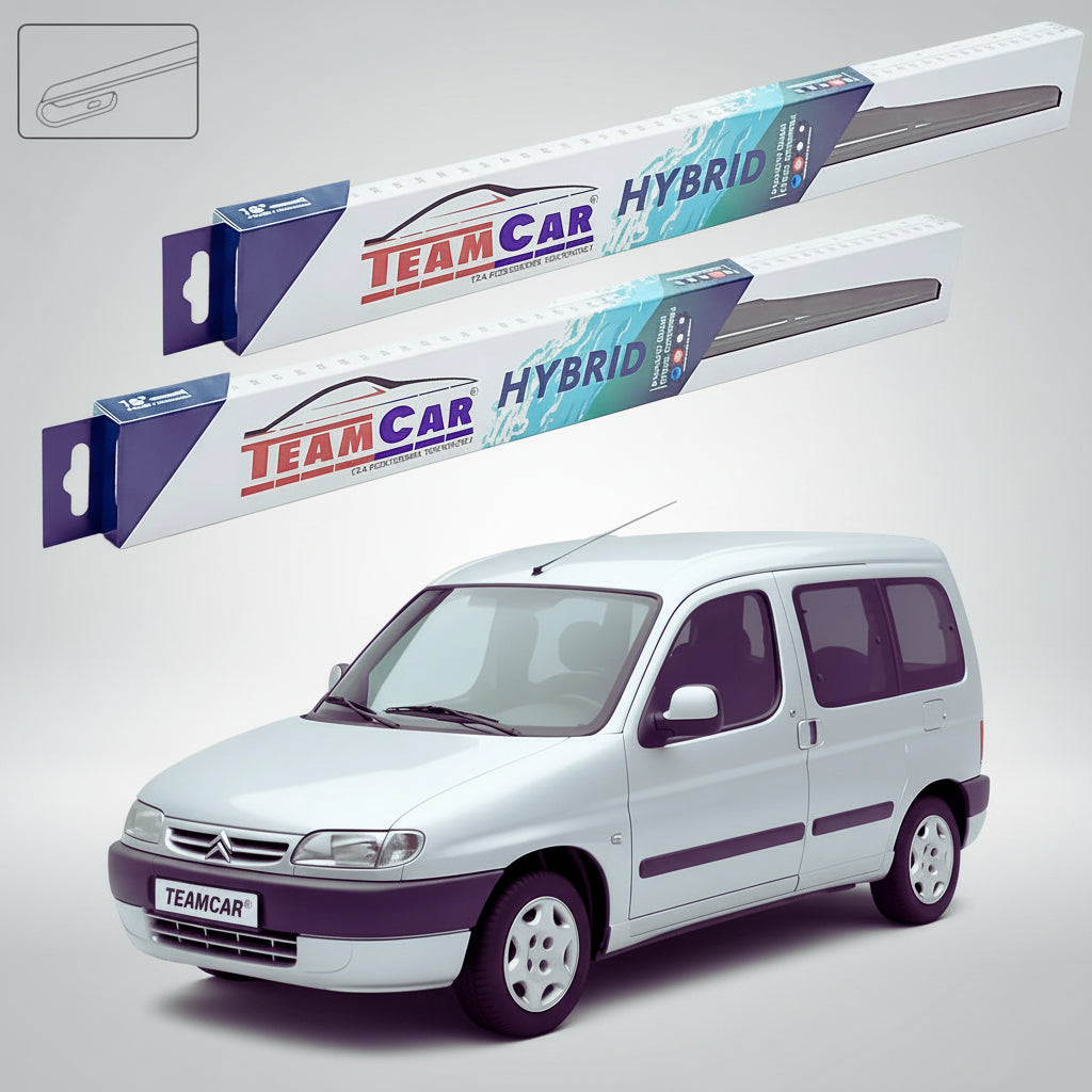 Ștergătoare Citroën Berlingo Gen I (M49) MPV 1996-2002 | Set Față Hibrid – TeamCar®
