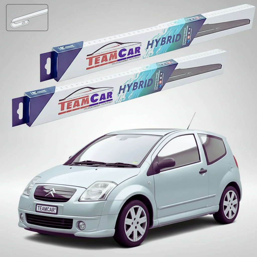 Ștergătoare Citroën C2 Gen I JM Hatchback 2003-2009 | Set Față Hibrid – TeamCar®
