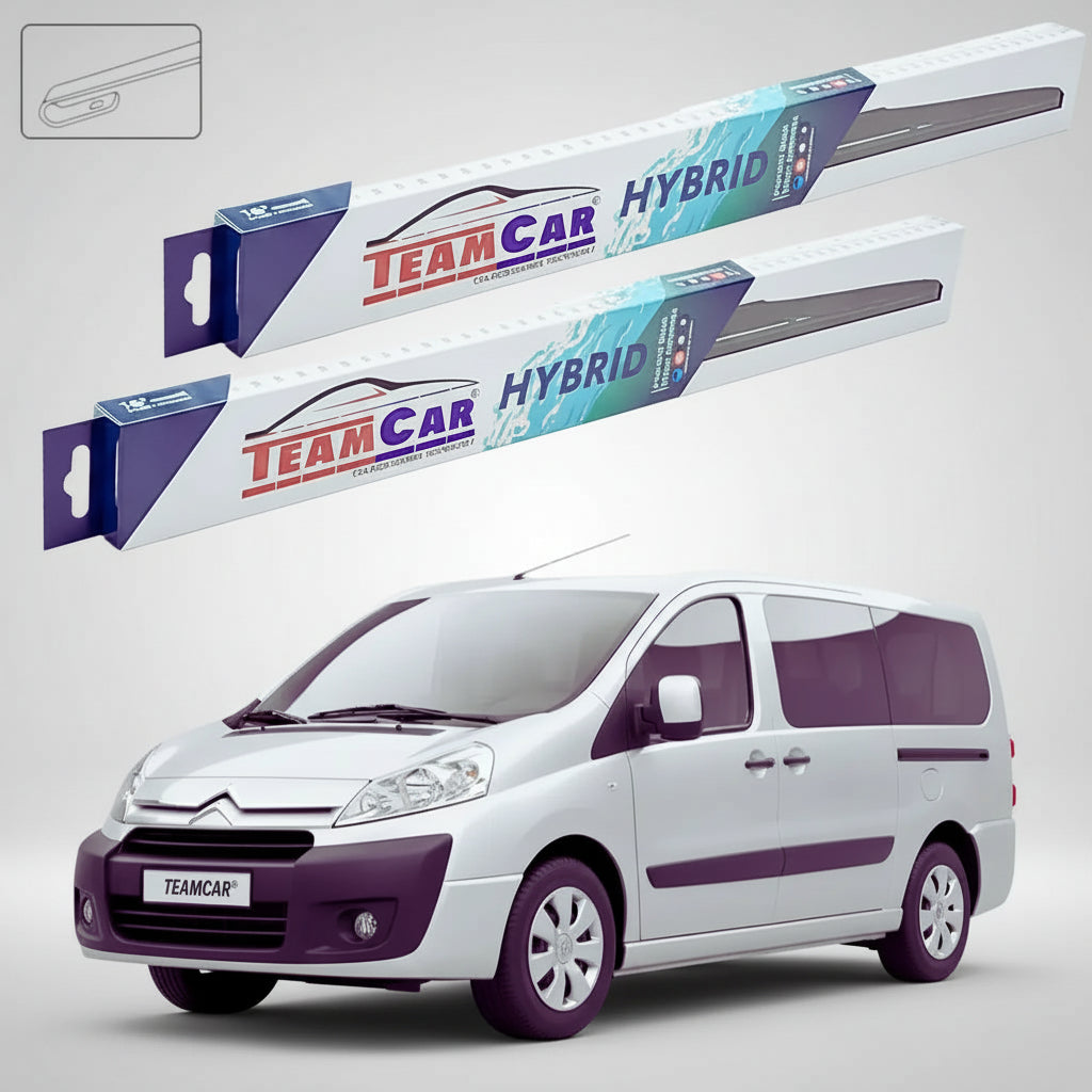 Ștergătoare Citroën Jumpy II G9 2007-prezent 2-Doors | Set Față Hibrid – TeamCar®