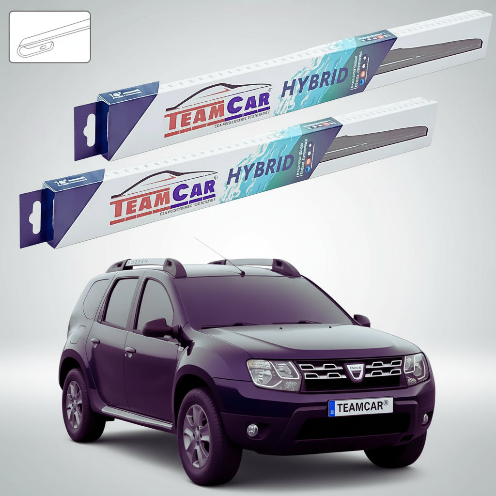 Ștergătoare Dacia Duster I Facelift SUV 2014-2016 | Set Față Hibrid – TeamCar®