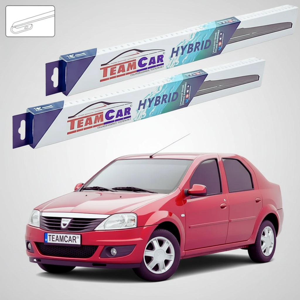 Ștergătoare Dacia Logan I Sedan 2004-2016 | Set Față Hibrid – TeamCar®
