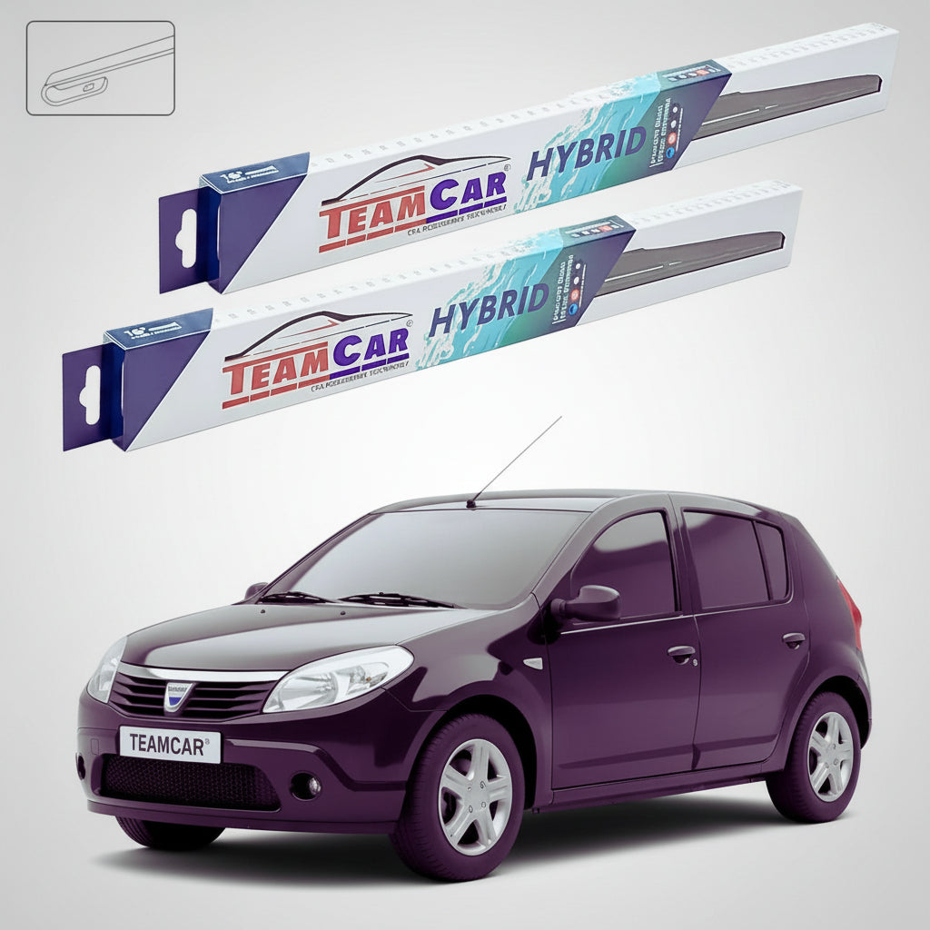 Ștergătoare Dacia Sandero I 2008-2012 | Set Față Hibrid – TeamCar®