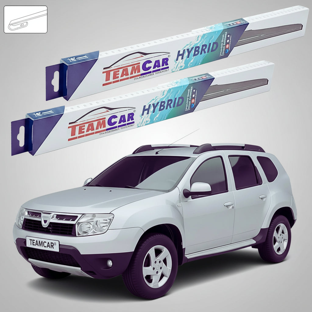 Ștergătoare Dacia Duster I (2010–2014) Hibrid | Set Față TeamCar®