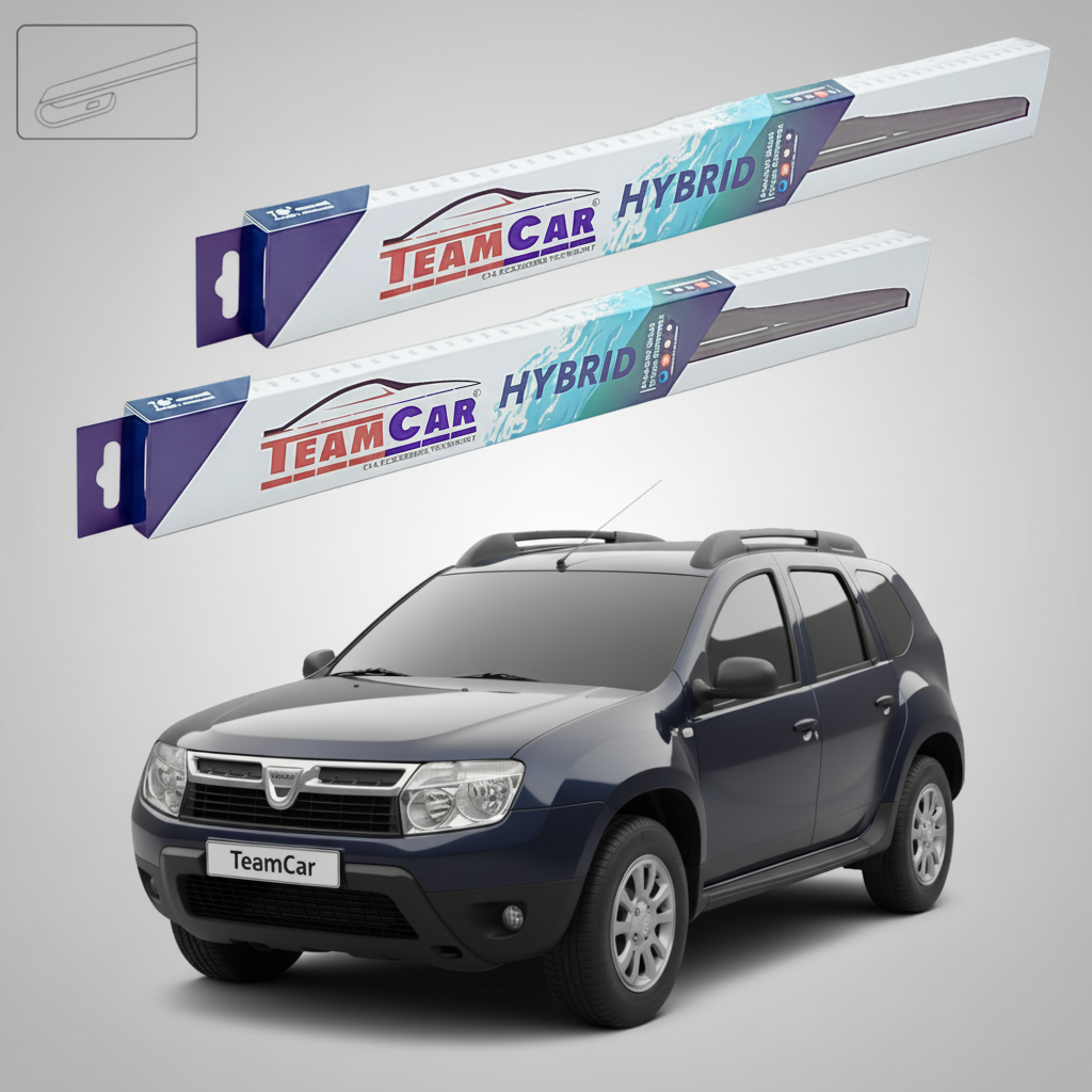 Ștergătoare TeamCar® pentru Dacia Duster I Faza 1 2010-2013 – Set Față Hibrid