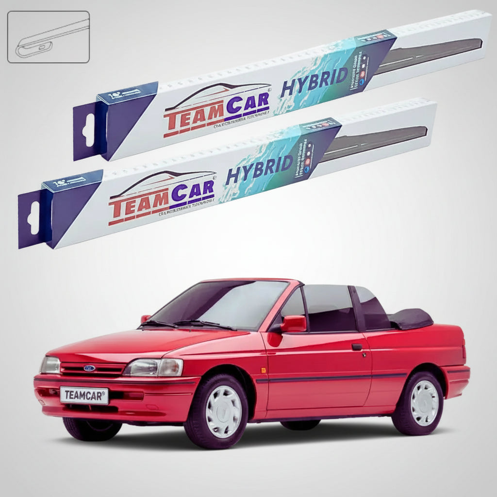Ștergătoare Ford Escort Gen V VI Cabriolet 1990-1994 | Set Față Hibrid – TeamCar®