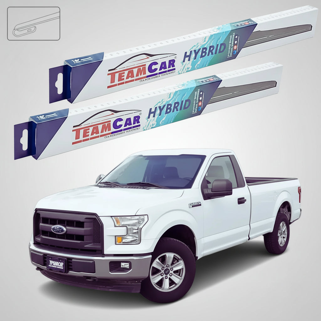 Ștergătoare Ford F150 Standard Cab Pick-up Gen XIII+ 2014-prezent | Set Față Hibrid – TeamCar®