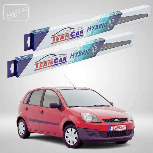 Ștergătoare Ford Fiesta Gen V JH/JD Hatchback 2001-2008 | Set Față Hibrid – TeamCar®