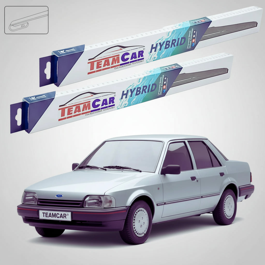 Ștergătoare Ford Orion Mk2 Sedan 1985-1990 | Set Față Hibrid – TeamCar®