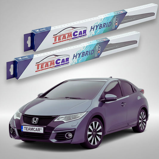 Ștergătoare Honda Civic IX FK Hatchback 2012-prezent | Set Față Hibrid – TeamCar®