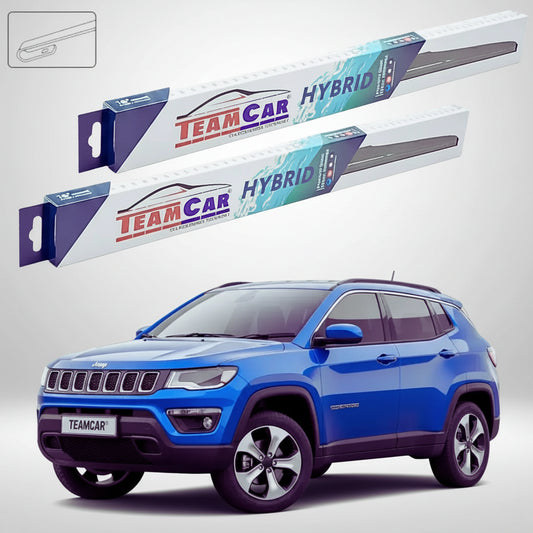 Essuie-glaces Jeep Compass MP 2017-présent | Jeu avant hybride – TeamCar®