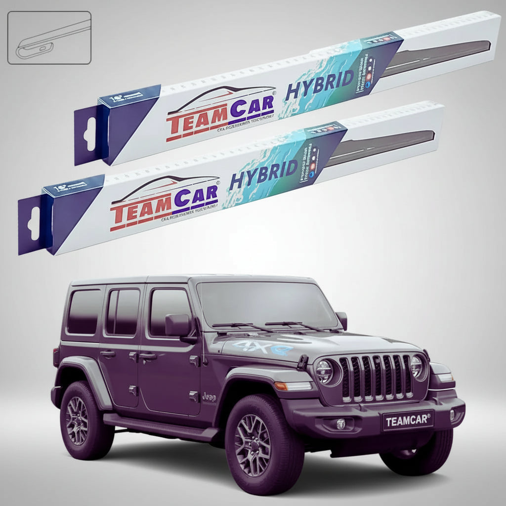 Essuie-glaces Jeep Wrangler JL 2017-présent | Jeu avant hybride – TeamCar®