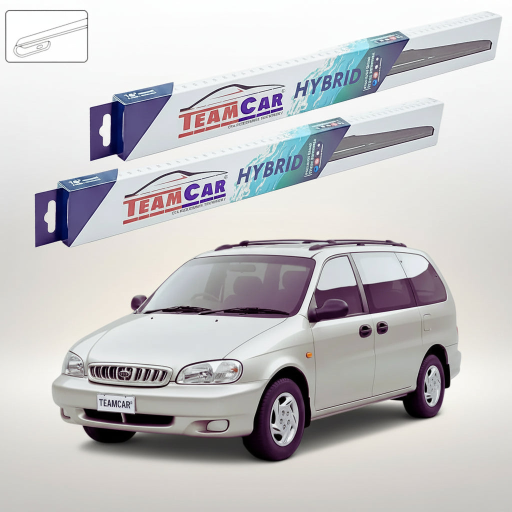 Ștergătoare Kia Carnival I UP 1999-2001 | Set Față Hibrid – TeamCar®