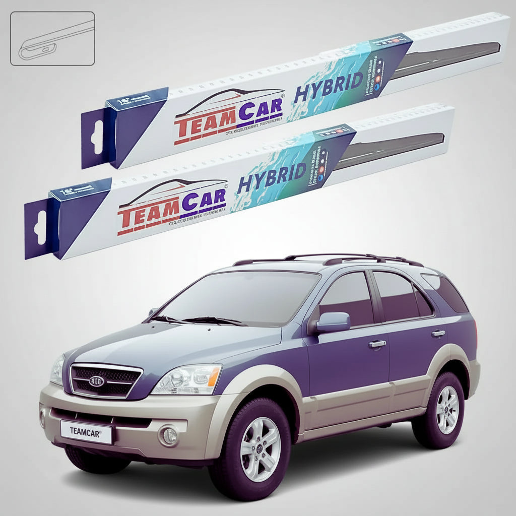 Ștergătoare Kia Sorento I JC SUV 2002-2009 | Set Față Hibrid – TeamCar®