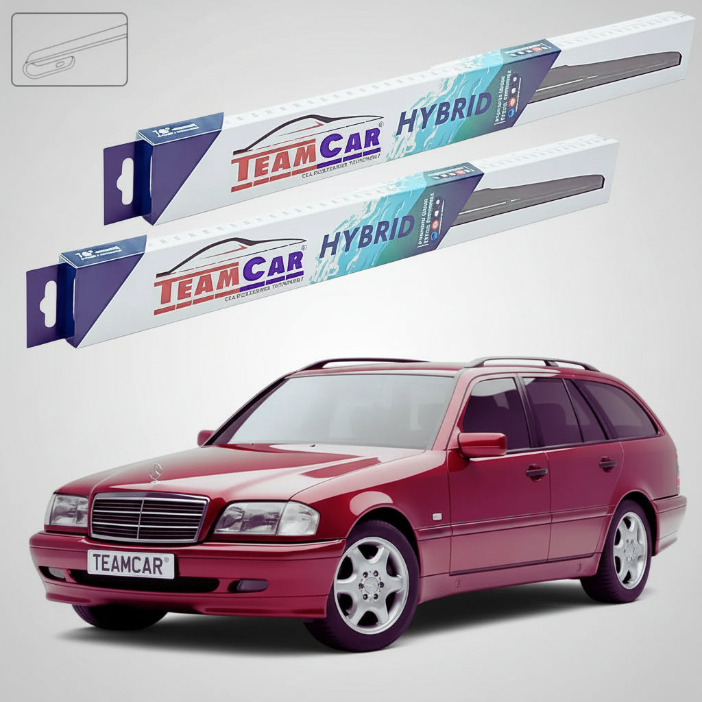 Ștergătoare Mercedes-Benz Clasa C S202 Break 1996-2001 | Set Față Hibrid – TeamCar®