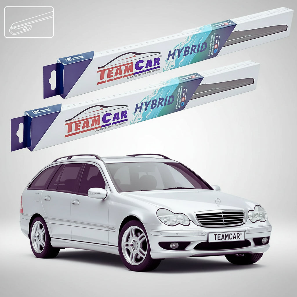 Ștergătoare Mercedes-Benz Clasa C S203 T-Model 2001-2003 | Set Față Hibrid – TeamCar®