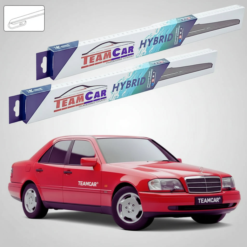 Ștergătoare Mercedes-Benz Clasa C W202 1993-2000 | Set Față Hibrid – TeamCar®