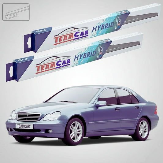 Ștergătoare Mercedes-Benz Clasa C W203 2000-2003 | Set Față Hibrid – TeamCar®