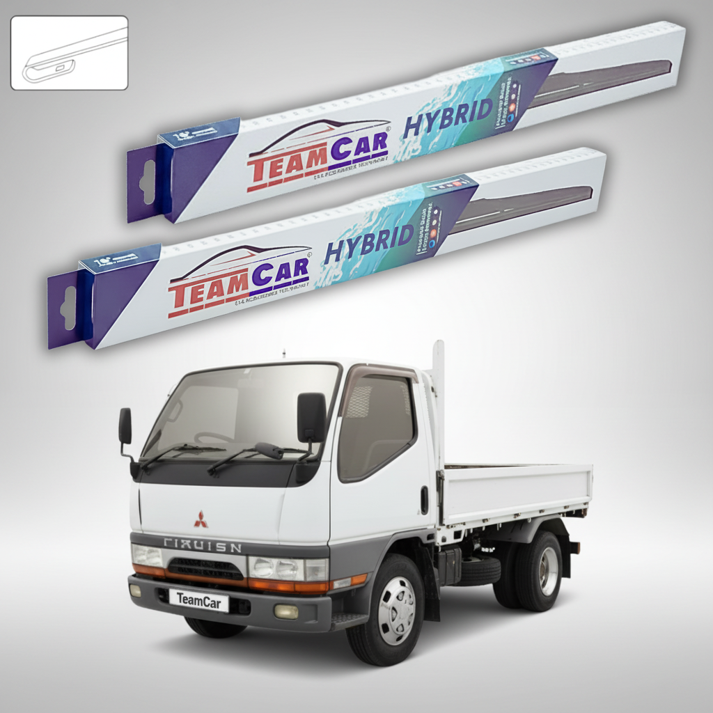 Ștergătoare TeamCar® pentru Mitsubishi Canter Van / Fuso (FB, FE, FG) 1996–2000 – Set Față Hibrid