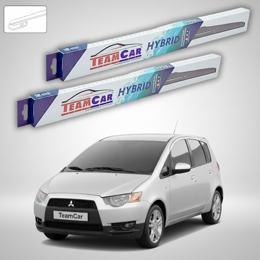 Ștergătoare TeamCar® pentru Mitsubishi Colt VII (Z3, Z2) 2008–2012 – Set Față Hibrid