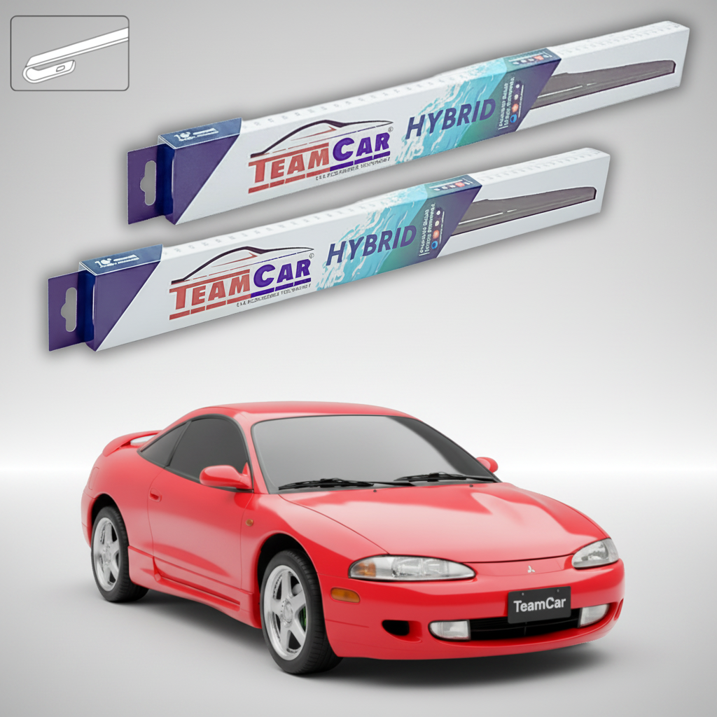 Ștergătoare TeamCar® pentru Mitsubishi Eclipse II (D31A, D32A) 1995–1999 – Set Față Hibrid