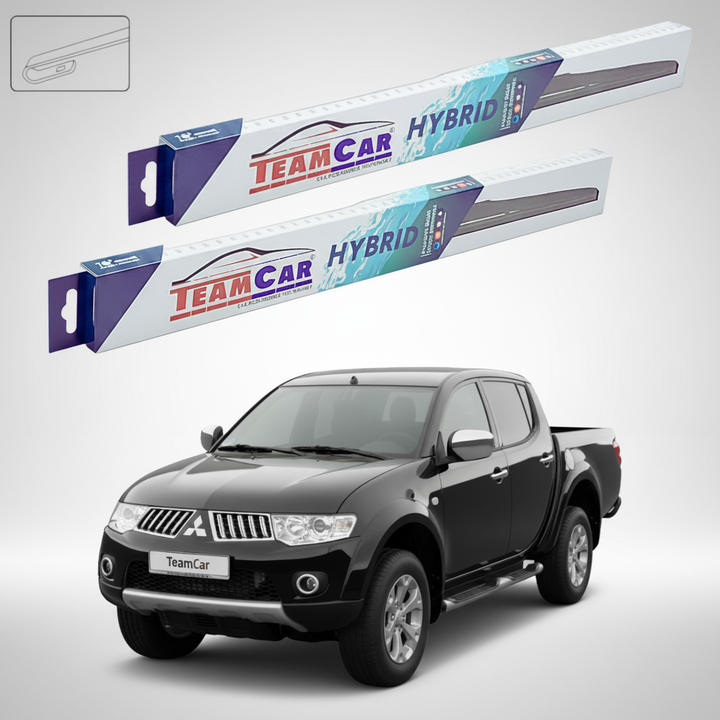 Stergatoare TeamCar pentru Mitsubishi L200 Pick-up Gen IV Facelift (KB_T/KA_T) 2009-2015 - Set Fata Hibrid 550+450mm
