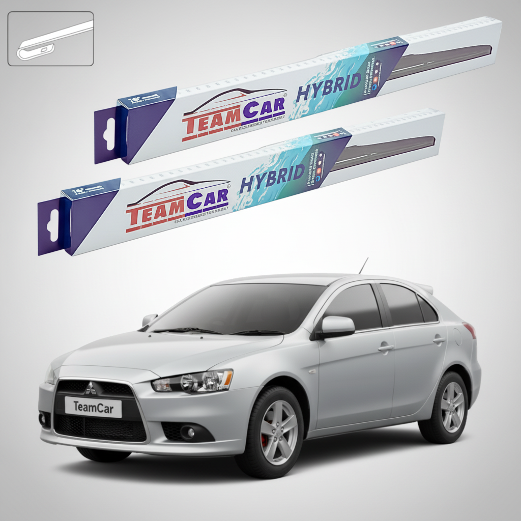 Ștergătoare TeamCar® pentru Mitsubishi Lancer Sportback (CX_A) 2008+ – Set Față Hibrid