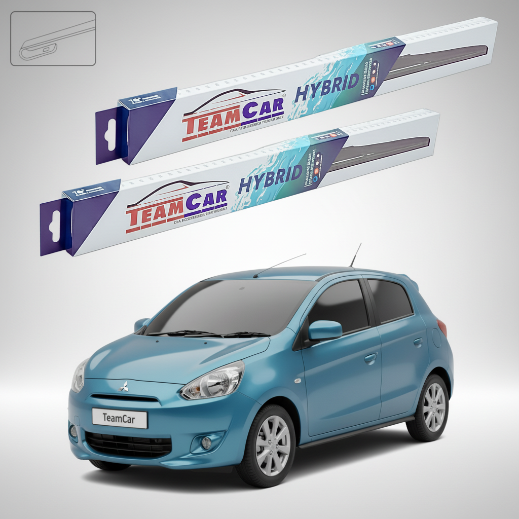 Ștergătoare TeamCar® pentru Mitsubishi Mirage / Space Star 2012+ – Set Față Hibrid