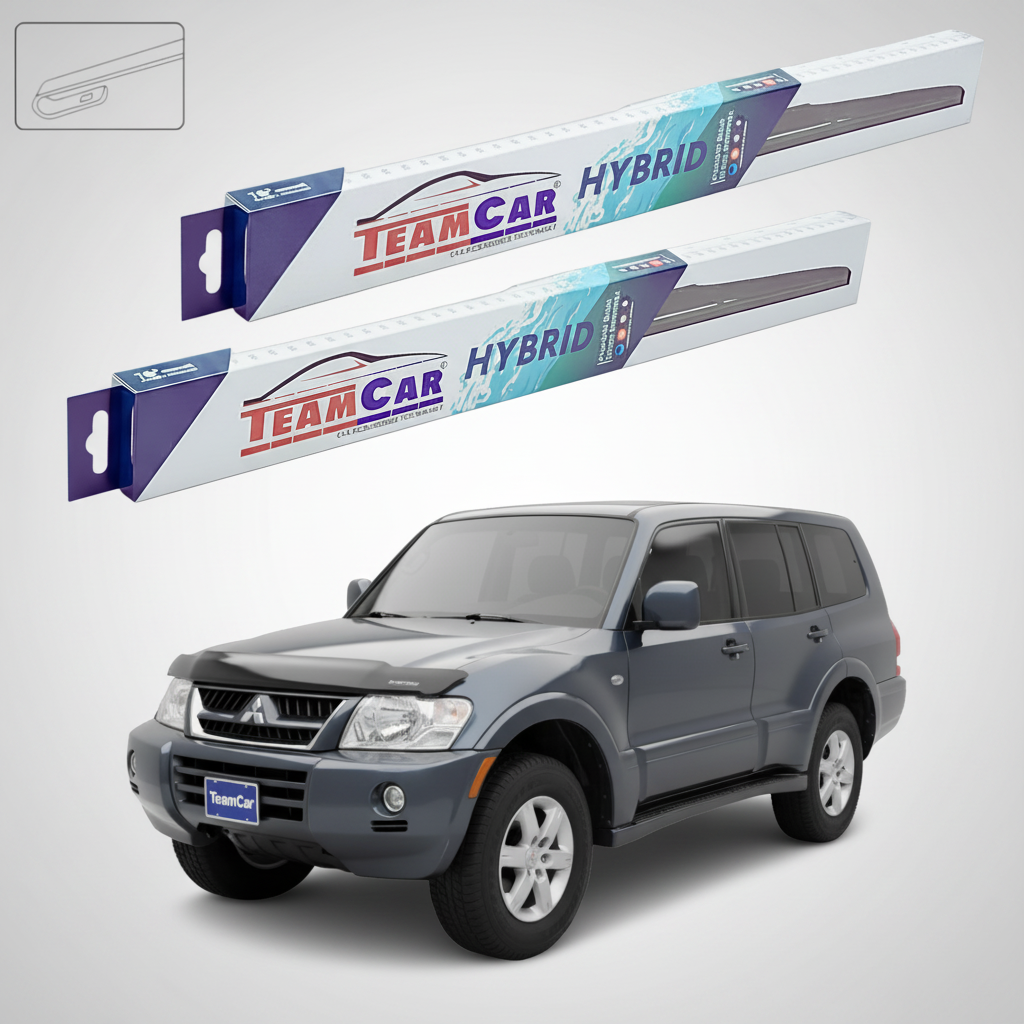 Ștergătoare TeamCar® pentru Mitsubishi Montero / Pajero III (V60, V70) 2000–2006 – Set Față Hibrid