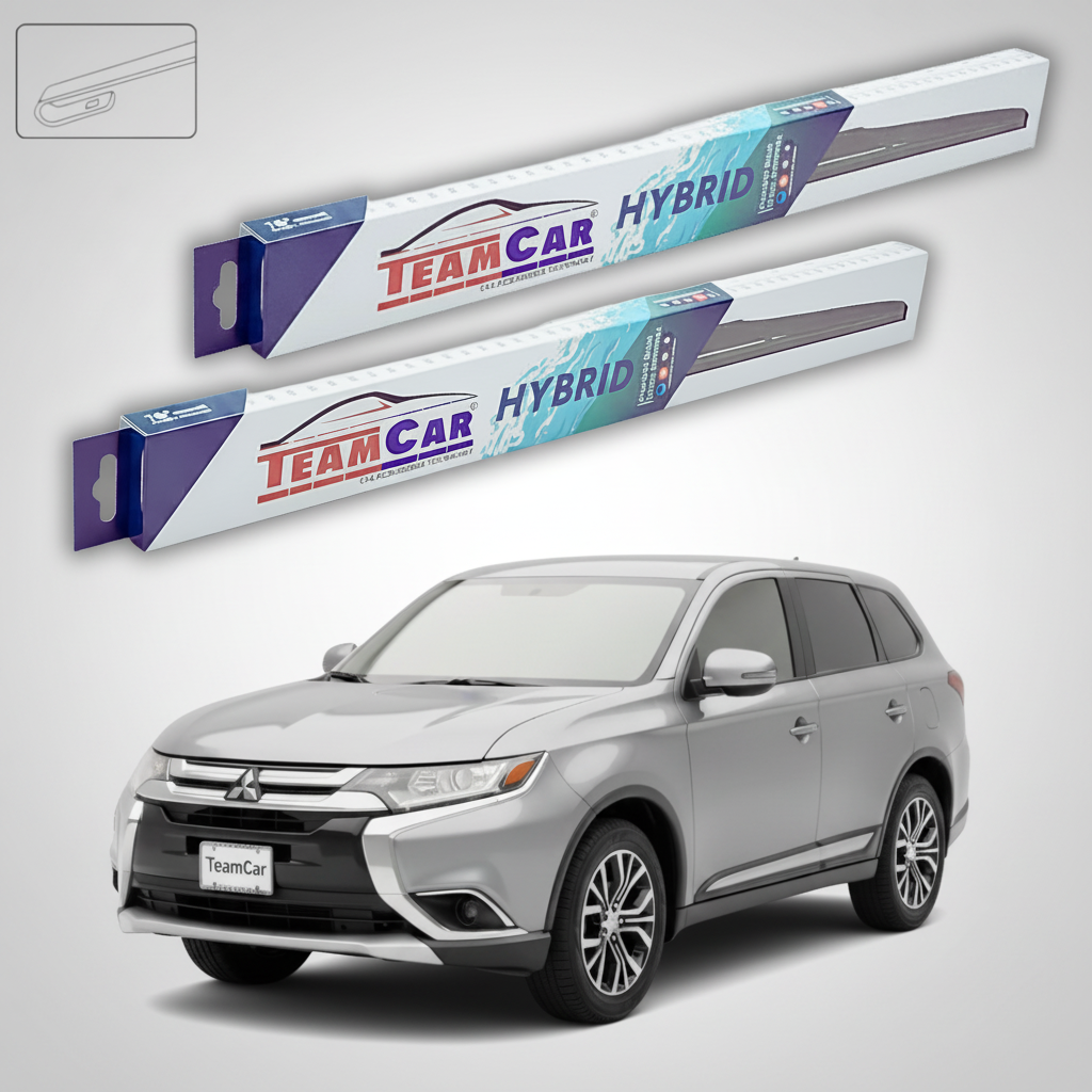 Ștergătoare TeamCar® pentru Mitsubishi Outlander III (GG_W, GF_W) 2012–2021 – Set Față Hibrid