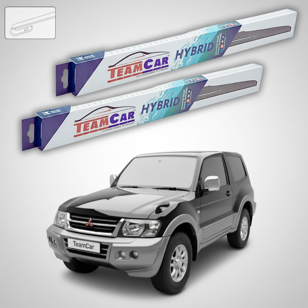 Ștergătoare TeamCar® pentru Mitsubishi Pajero III (V6_W, V7_W) 2000–2007 – Set Față Hibrid