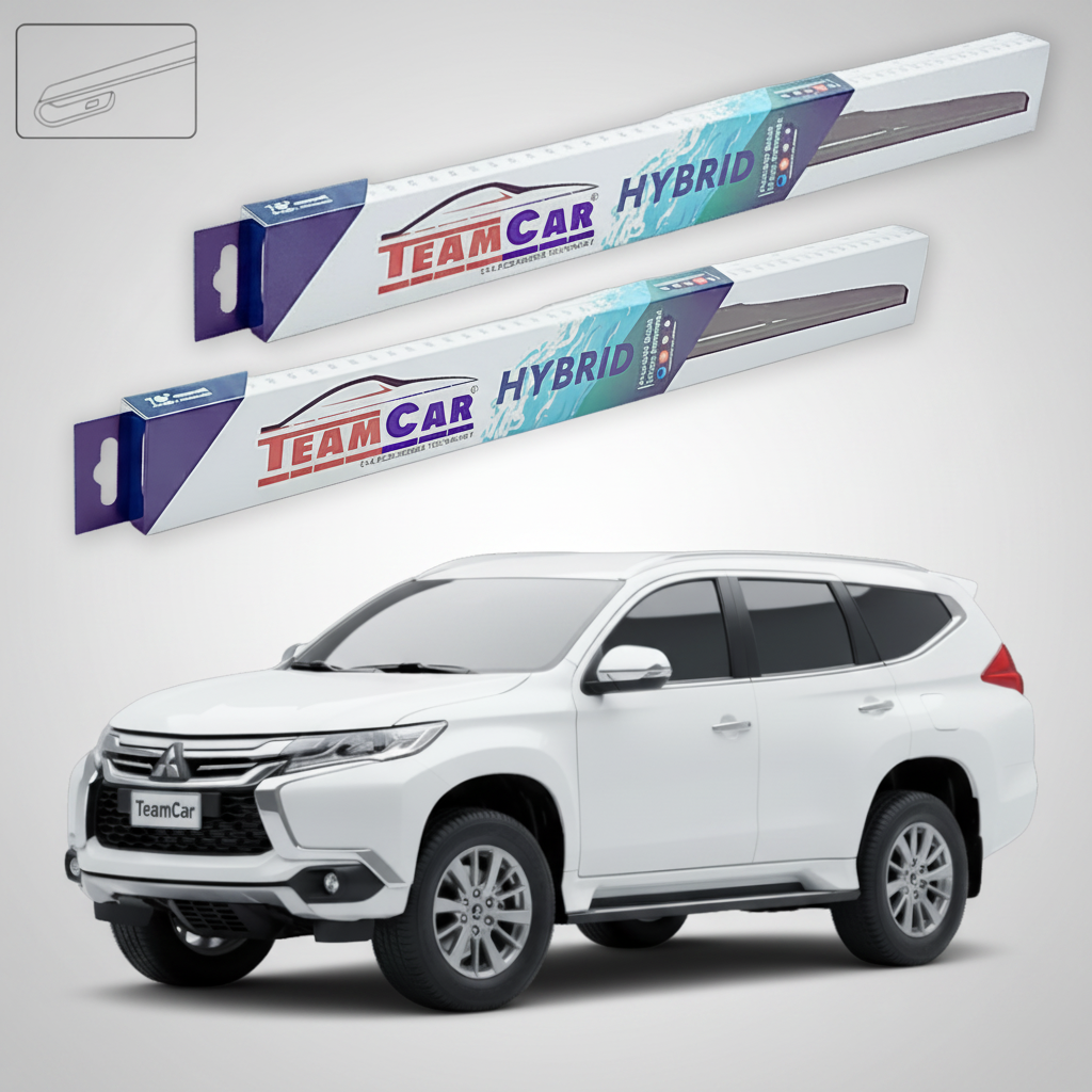 Ștergătoare TeamCar® pentru Mitsubishi Pajero Sport III / Montero Sport (KS) 2015–prezent – Set Față Hibrid