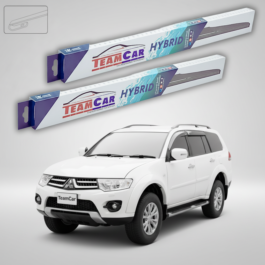 Ștergătoare TeamCar® pentru Mitsubishi Pajero Sport II (KH/KG) 2008–2016 – Set Față Hibrid