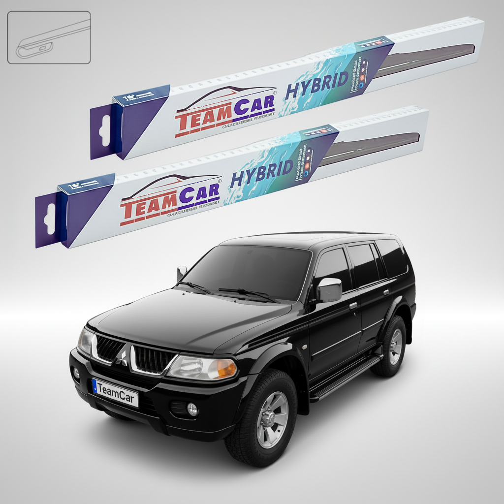 Ștergătoare TeamCar® pentru Mitsubishi Pajero Sport I (K90/K94/K96) 1996–2009 – Set Față Hibrid