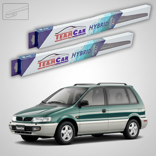 Ștergătoare TeamCar® pentru Mitsubishi Space Runner II (N6_W) 1999–2002 – Set Față Hibrid