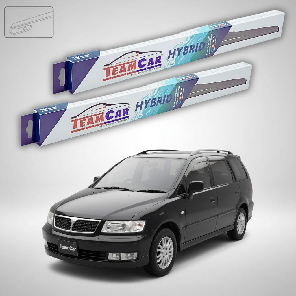 Ștergătoare TeamCar® pentru Mitsubishi Space Wagon III (N8_W, N9_W) 1998–2004 – Set Față Hibrid