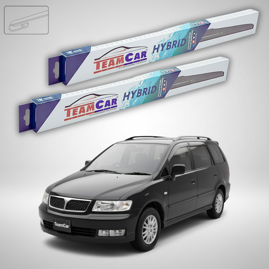 Ștergătoare TeamCar® pentru Mitsubishi Space Wagon III (N8_W, N9_W) 1998–2004 – Set Față Hibrid
