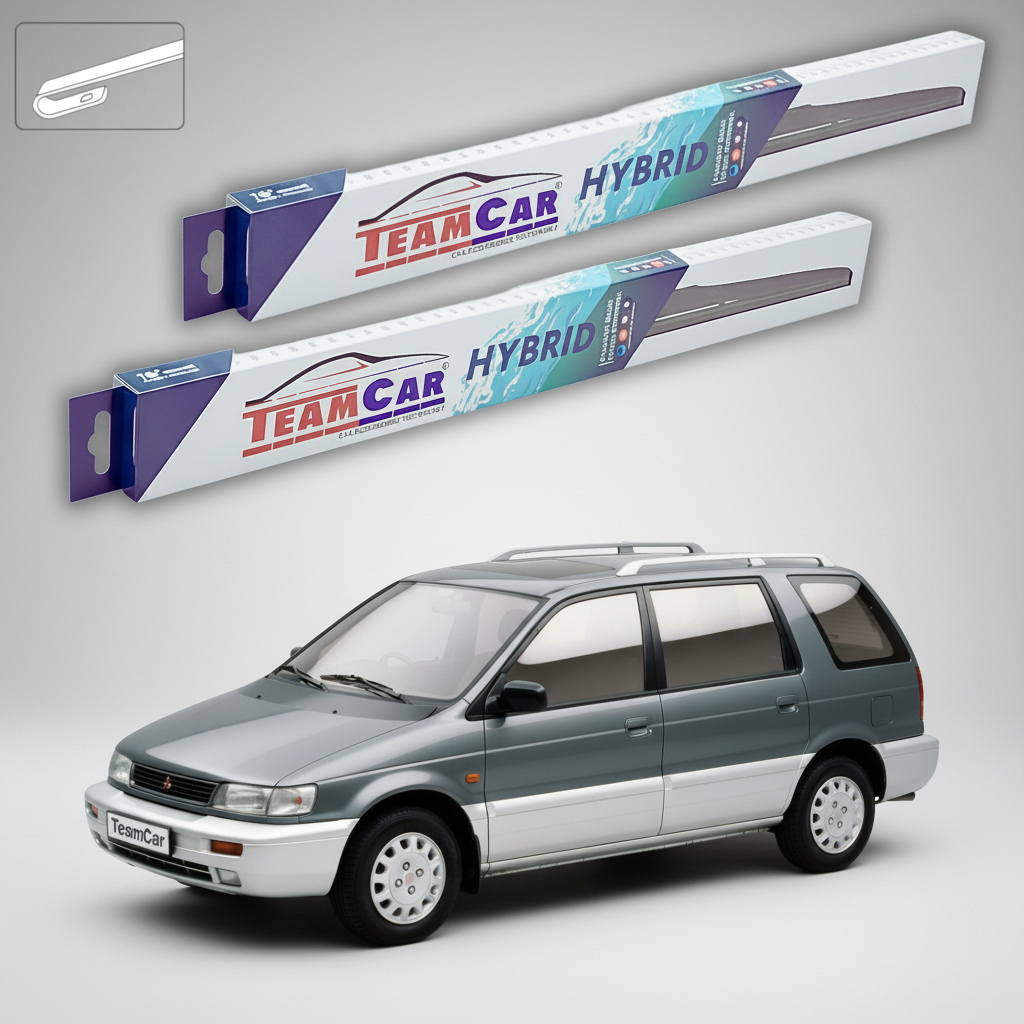 Ștergătoare TeamCar® pentru Mitsubishi Space Wagon II (N3_W, N4_W) 1991–1998 – Set Față Hibrid