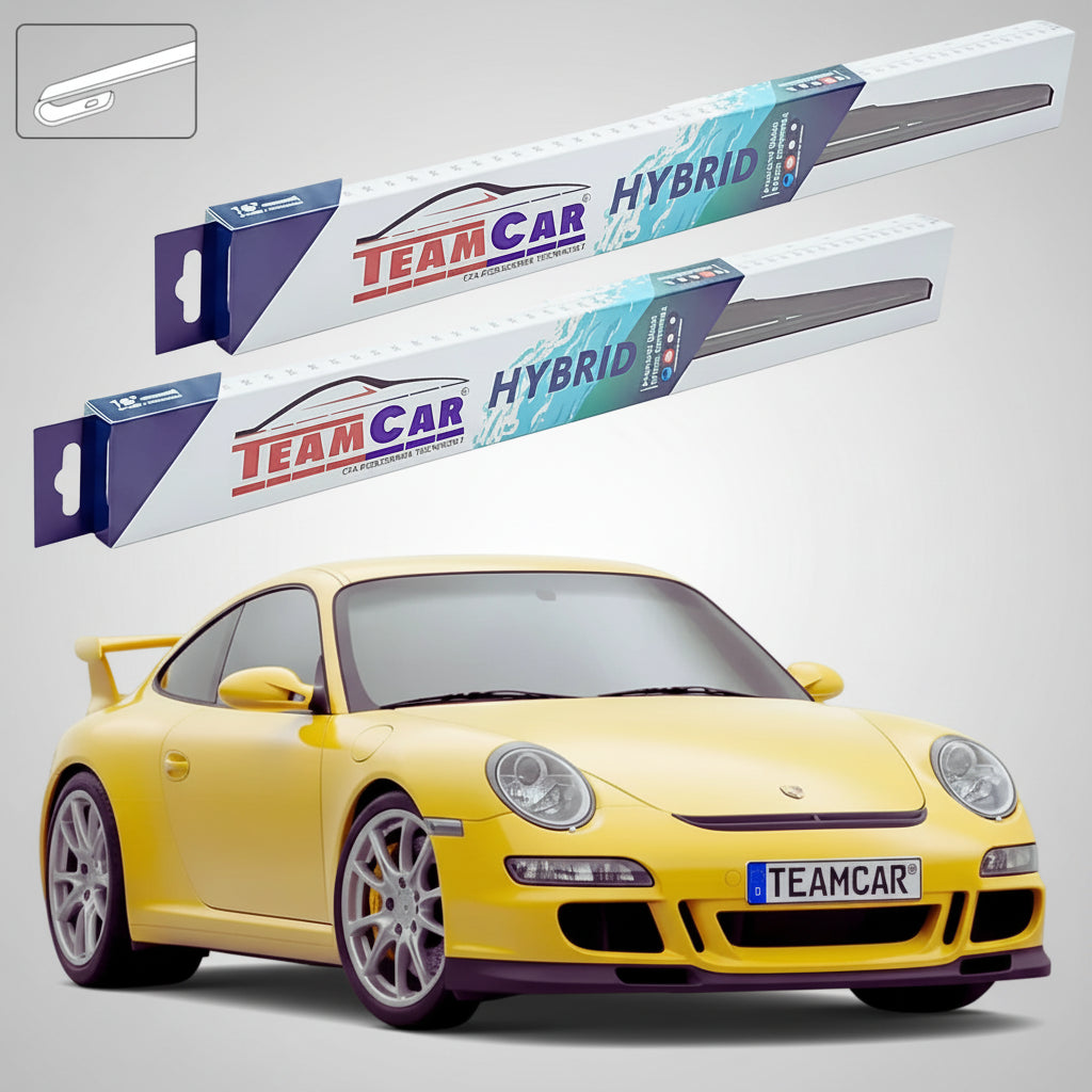 Ștergătoare Porsche 911 GT3 997.1 2006-2009 | Set Față Hibrid – TeamCar®