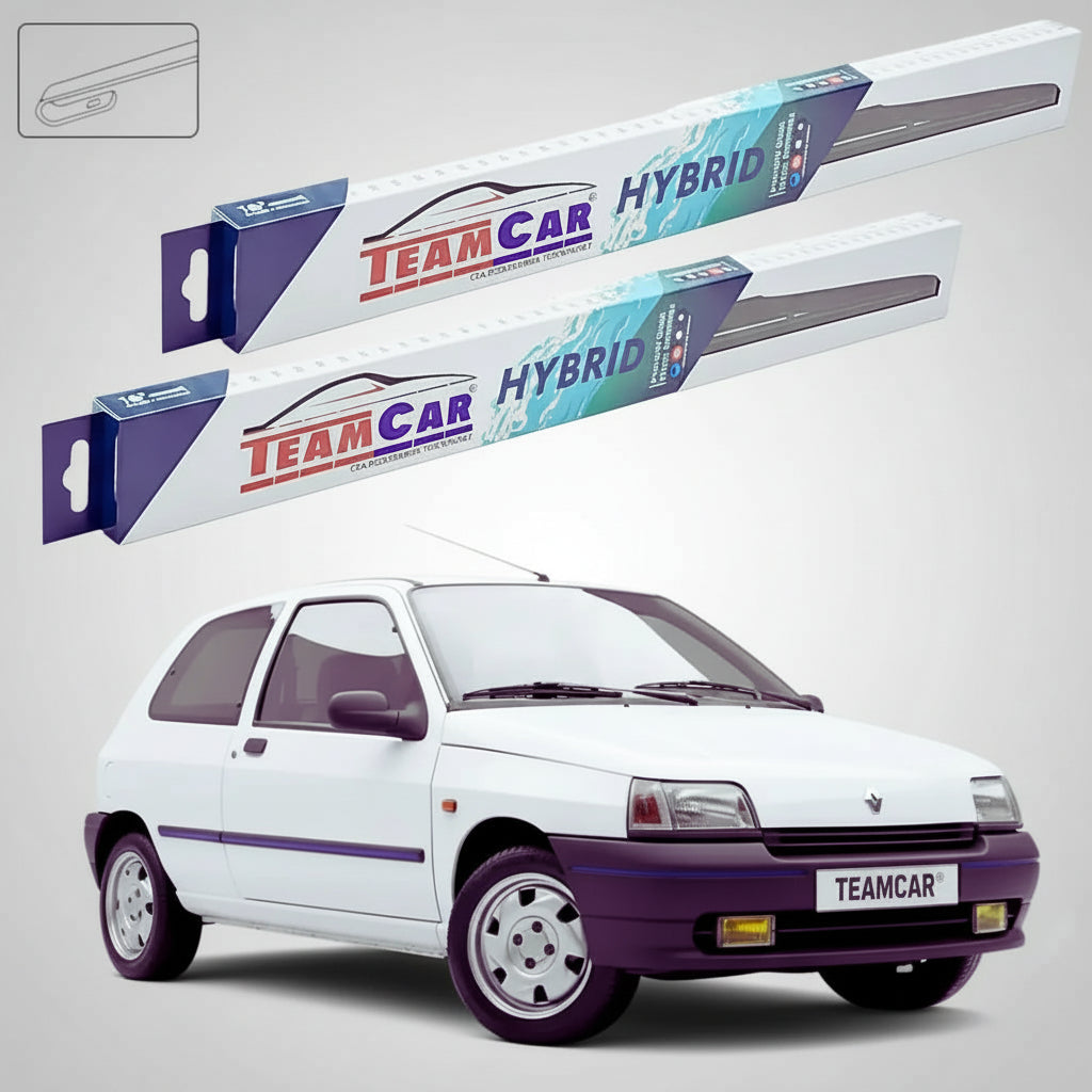 Ștergătoare Renault Clio I Faza 1 Hatchback 1990-1994 | Set Față Hibrid – TeamCar®