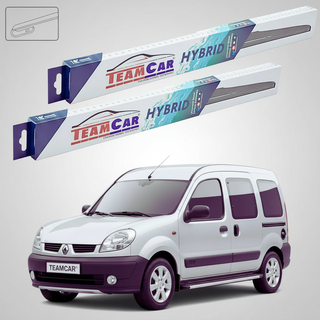 Ștergătoare Renault Kangoo I Van 2Uśi 1997-2007 | Set Față Hibrid – TeamCar®