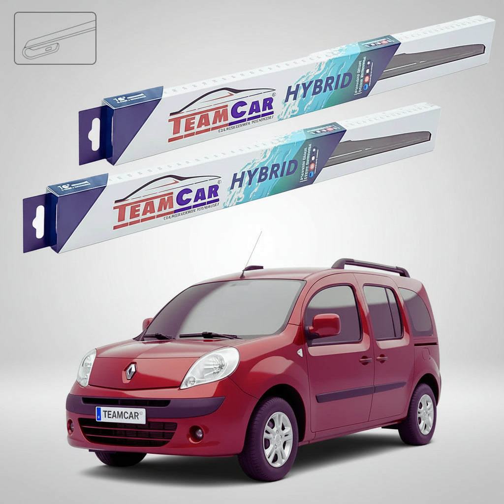 Ștergătoare Renault Kangoo II Van 2 uși 2008-prezent | Set Față Hibrid – TeamCar®