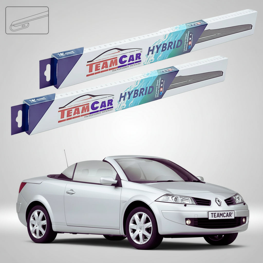 Ștergătoare Renault Megane II Cabriolet 2003-2006 | Set Față Hibrid – TeamCar®