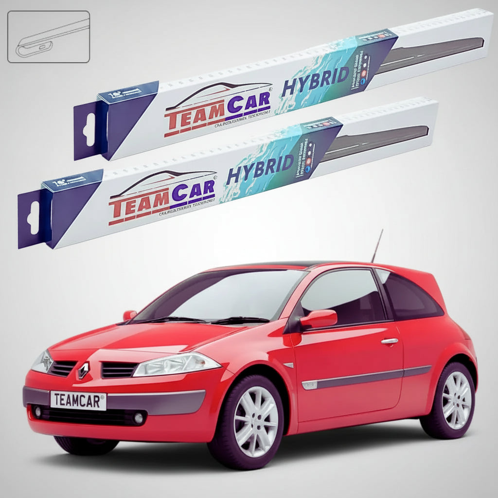 Ștergătoare Renault Megane II Hatchback 2002-2006 | Set Față Hibrid – TeamCar®